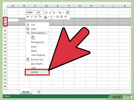 Article Excel Spreadsheet Show Hidden Rows