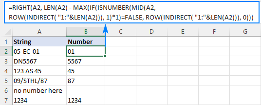 Excel Extract Number From Text String Ablebits Com