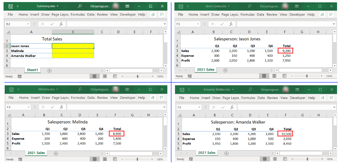 Excel Link Data Between Worksheets In A Workbook In Excel Youtube