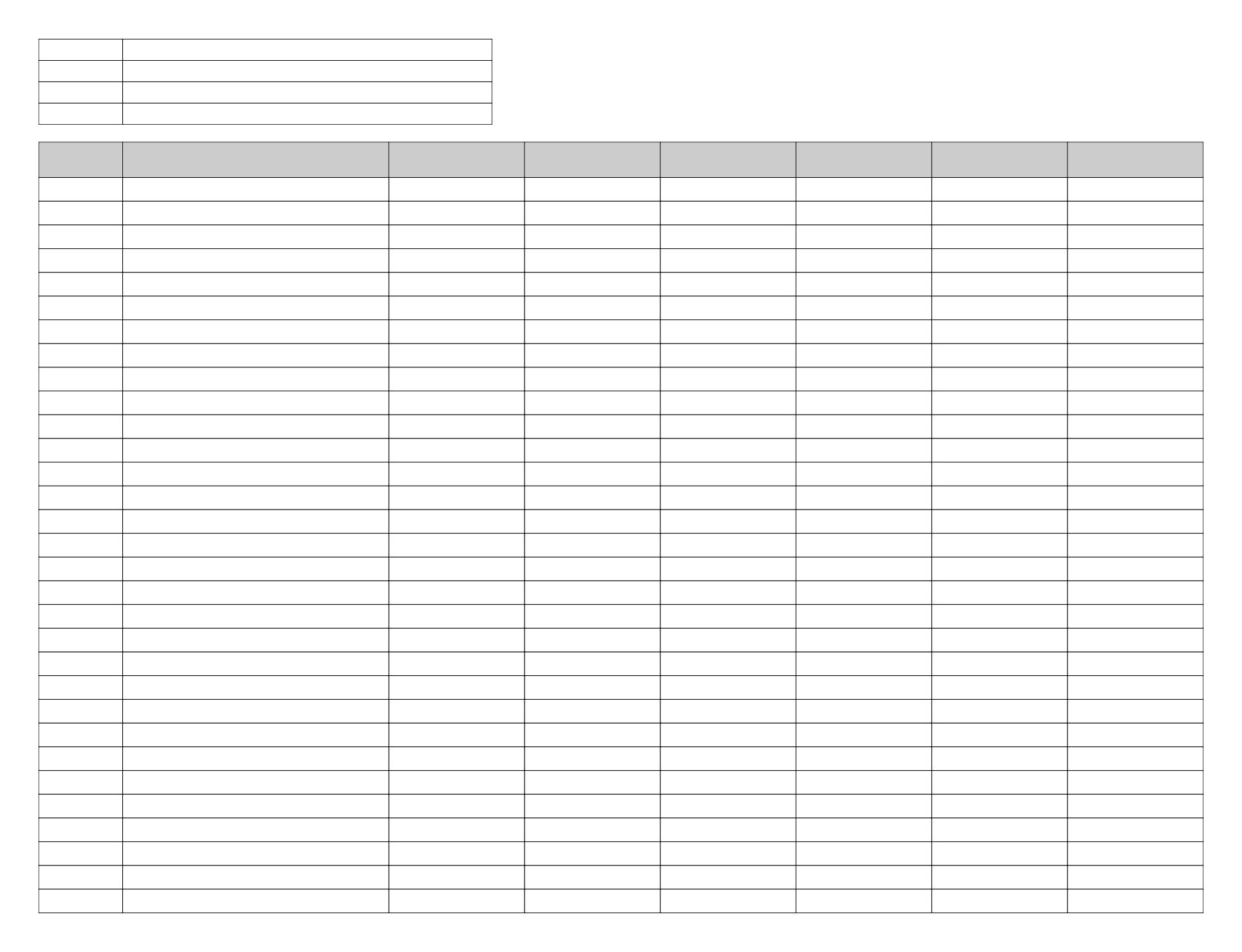 Free Printable Spreadsheet Forms Printable Forms Free Online