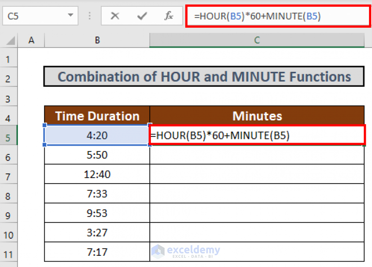 3 Ways to Convert Minutes to Hours in Excel