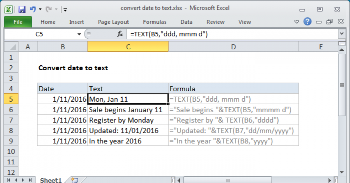 Convert Date to Month in Excel Instantly