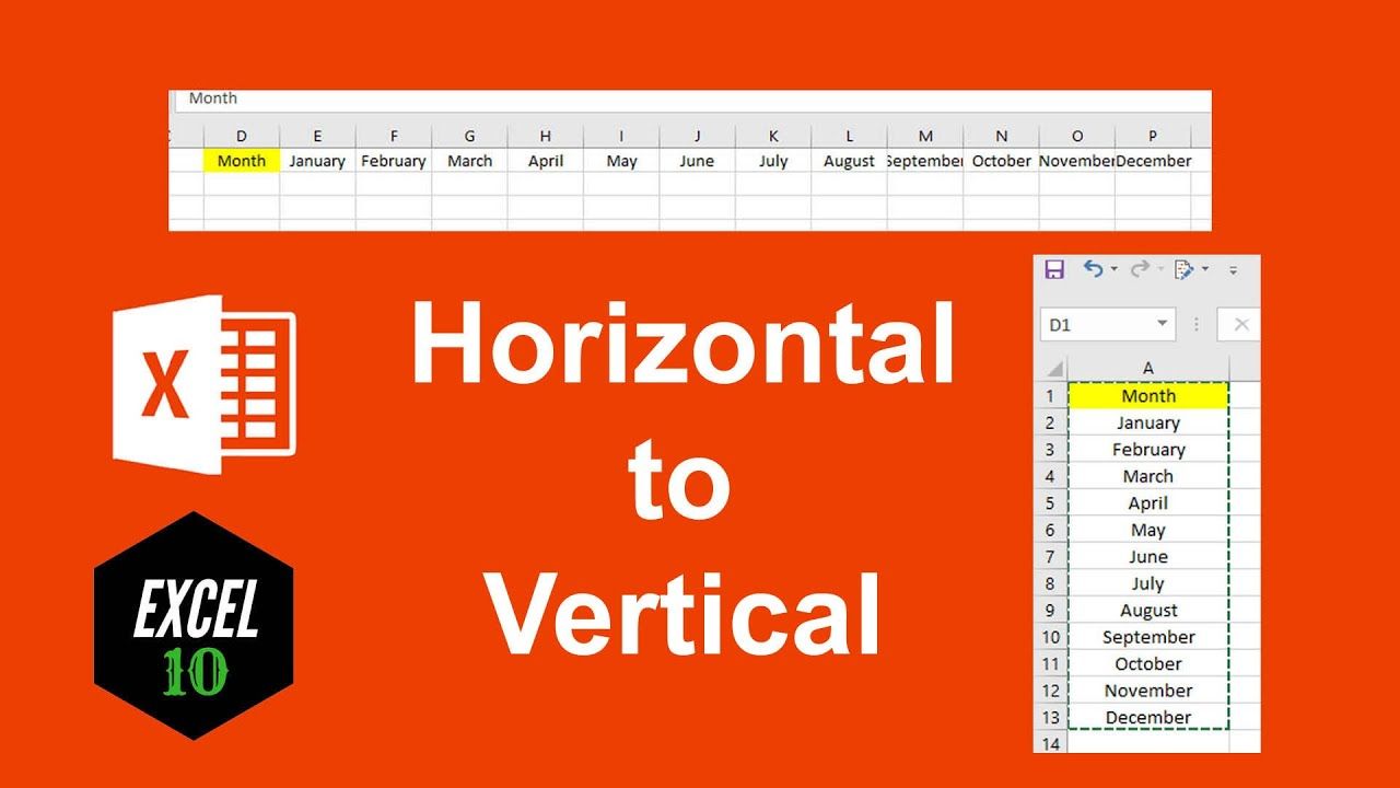 How To Convert Horizontal List To Vertical List In Excel