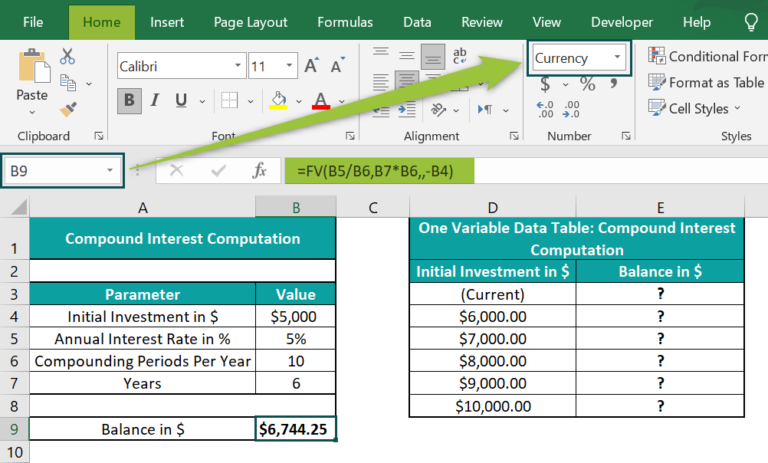 5 Steps to Create a One-Variable Data Table in Excel