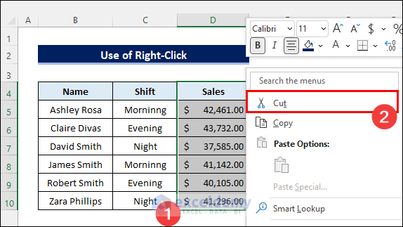 How To Cut And Paste In Excel 4 Methods Exceldemy