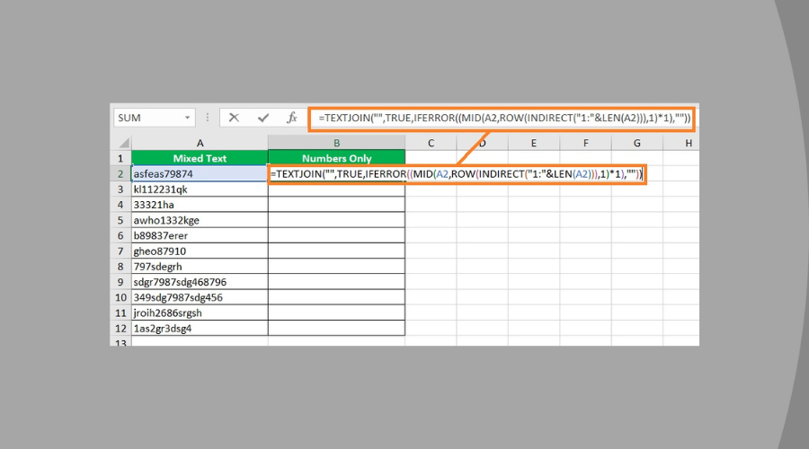 How To Extract Numbers From Mixed Alphanumeric Text Strings In Excel