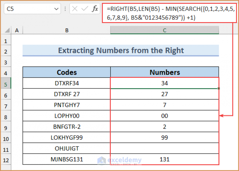 Extract Numbers from Excel Cells Easily