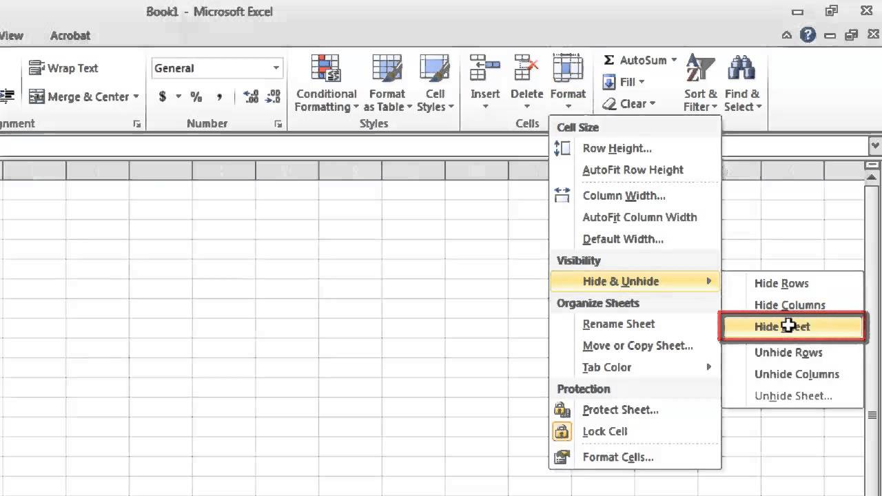 How To Hide And Unhide Worksheets In Excel