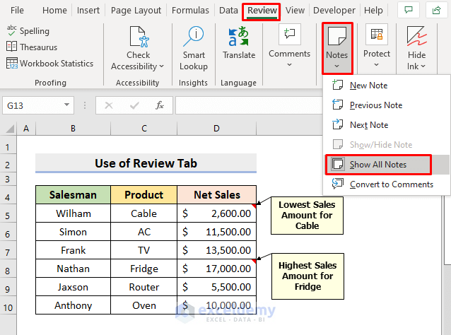 How To Hide Notes In Excel 3 Handy Approaches Exceldemy