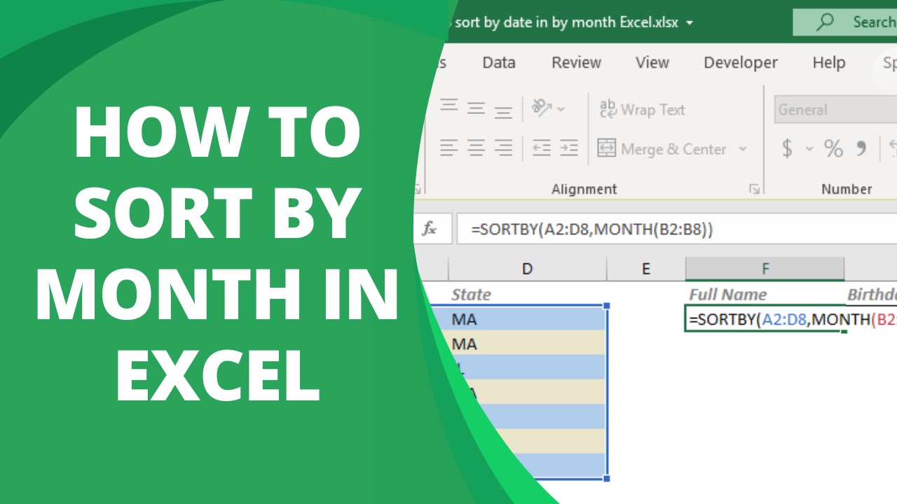 Easily Sort by Month in Excel: A Quick Guide