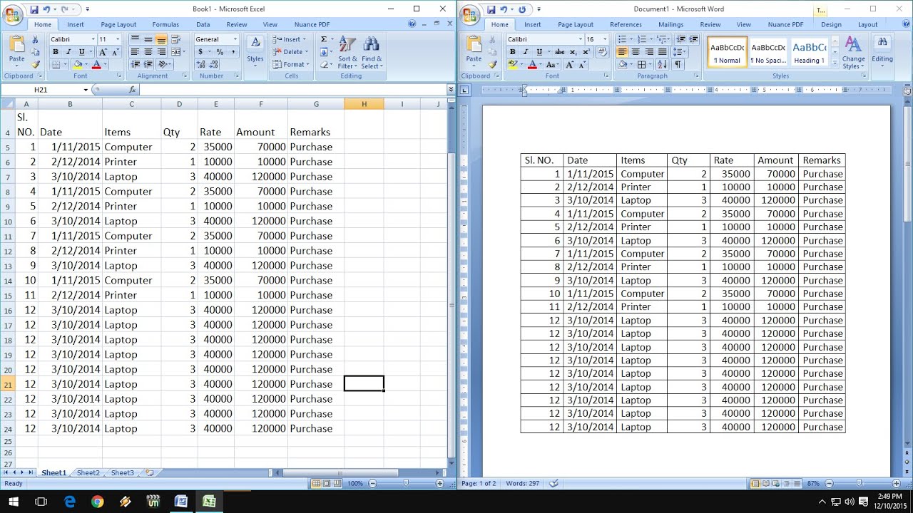 Effortlessly Transfer Data from Word to Excel