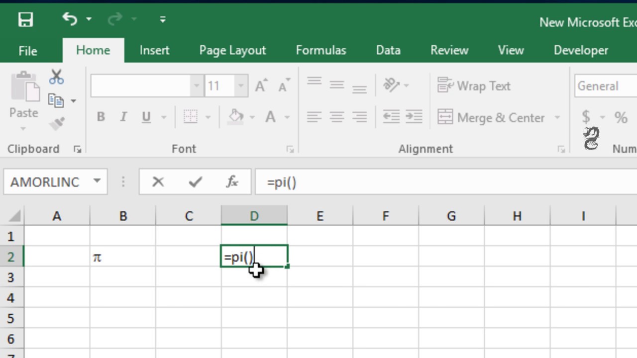 How To Use Pi In Excel Earn Excel