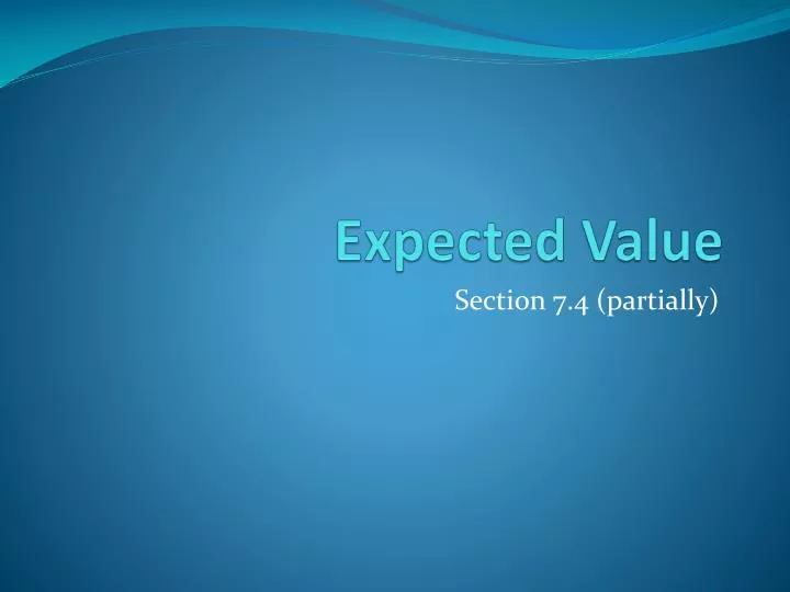 Ppt Expected Value Powerpoint Presentation Id 2268076