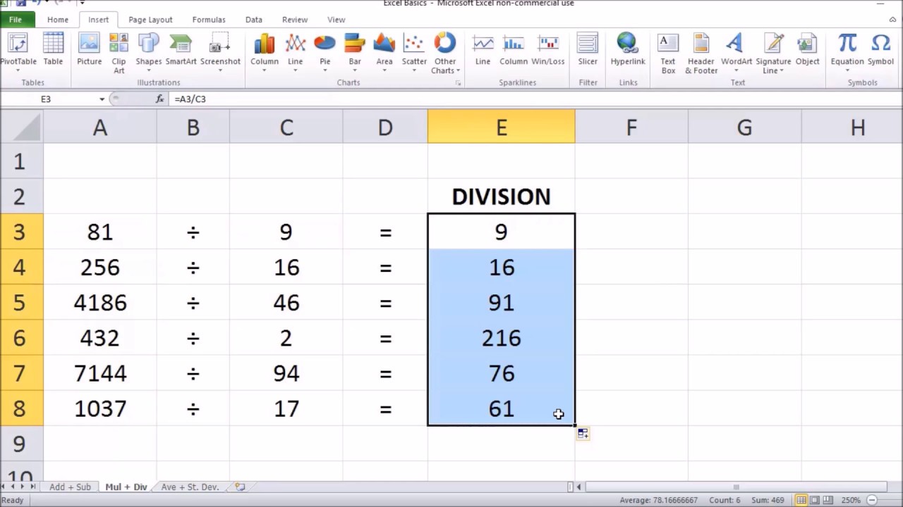 3 Ways to Use Division Symbols in Excel Formulas