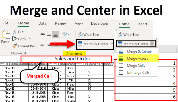 Where Is Merge And Center In Excel